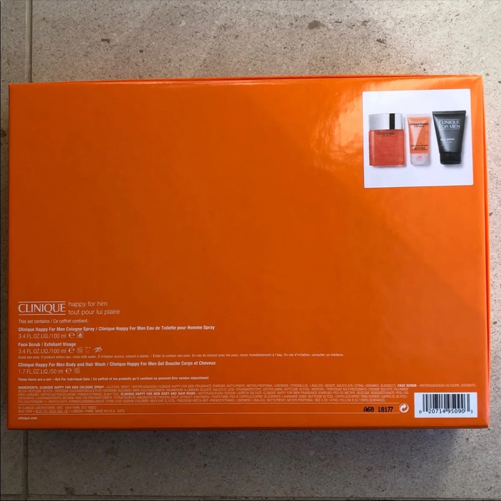 Clinique HAPPY cologne/body/face wash gift set MEN - Picture 5 of 6
